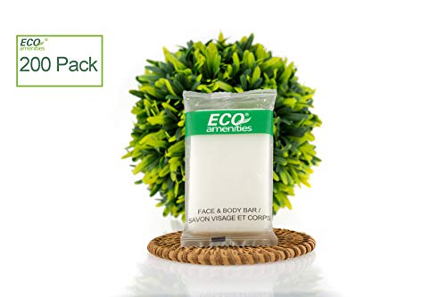 ECO Amenities Spa Sachet Individually Wrapped 1 ounce Cleaning Soap, 200 Bars per Case