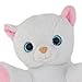 Wewill Glowing Night Light Huggable Stuffed Cat Preumium Soft Stuffed Animal Toys with Colorful Flash LED Light, Nice Gift for Mother's Day, 8-Inch, White