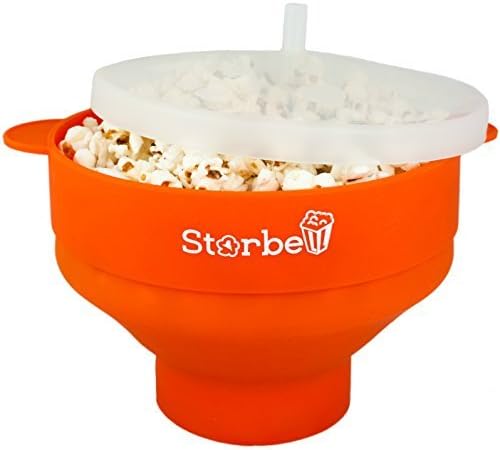 Microwave Popcorn Popper - Safe and Noiseless - Easy To Use And Storage - Compact Size - Cool-Touch Handles - Best For Microwave - Enjoy Healthy Food