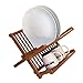 Totally Bamboo Compact Collapsible Bamboo Dish Drying Rack