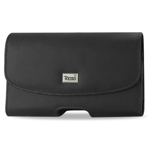 OEM REIKO Premium Leather Carrying Case Pouch Clip w 2" Belt Loop for LG G2 - LG G3 D855 - LG G3 Vigor - LG Optimus G2 - Motorola DROID MAXX - DROID Turbo - DROID Ultra 4G - Moto X (2014) - Nokia Lumia 830 - Nokia Lumia Icon - Samsung ATIV SE - Galax