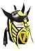 Hysteria Lucha Libre Wrestling Mask (pro-fit) Costume Wear - Black/Yellow/Blk