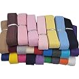 50 Yards Herringbone Cotton Twill Tape Ribbon - 5/8 Inch Wide, Purple, For Sewing & Craft