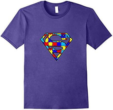 Men's Autism Awareness Superhero T-Shirt 2XL Purple