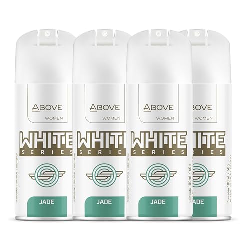ABOVE White Series Body Spray, Jade, 4 pcs - Deodorant Spray - Masks Perspiration Odors - Long-Lasting Dry Spray - Paraben-Free - Cruelty-Free 2.12 oz each at Amazon