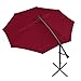 ABCCANOPY Patio Umbrellas Cantilever Umbrella Offset Hanging Umbrellas 10 FT Outdoor Market Umbrella with Crank & Cross Base for Garden, Deck, Backyard, Pool and Beach