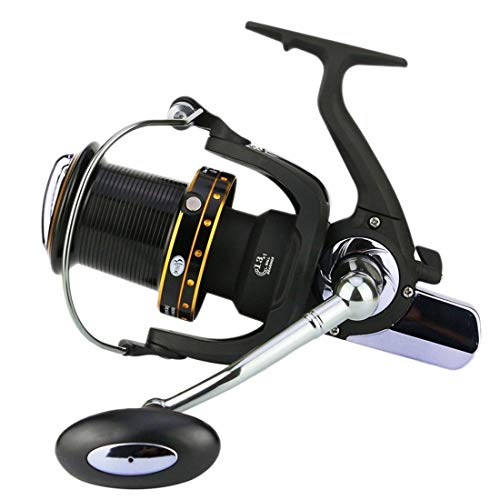 niceday Angelrolle, Spinning Angelrolle mit Doppel Drag Bremssystem Baitrunner Reel 12 + 1 Lager Links rechts… – Bild 4