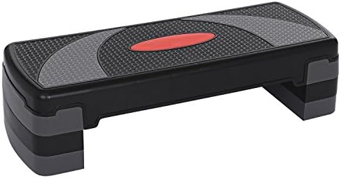 Opuko Adjustable Aerobic Stepper Board for Home Workout Fitness Exercise Training (Black)