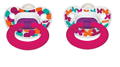 Nuk Orthodontic Trendline BPA Free 18+ Months Dots Pacifiers (2pack) Girls Colors