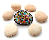 Capcouriers Rocks for Painting - Painting Rocks - Smooth Pink Rocks - About 2 pounds (Typically 12 Rocks)