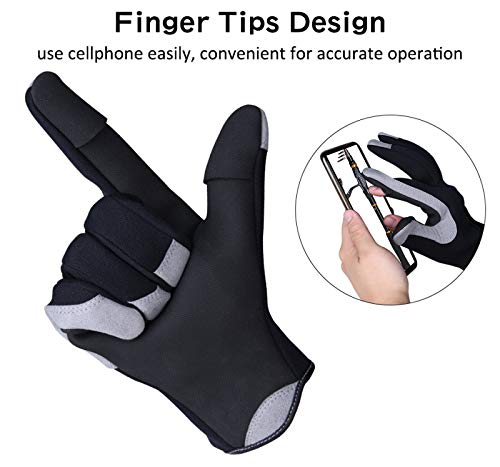 Winterhandschuhe Unisex Angelhandschuhe Wasserdicht Anti-Rutsch Langlebig Atmungsaktive Outdoor-Sport-Handschuhe Für… – Bild 5