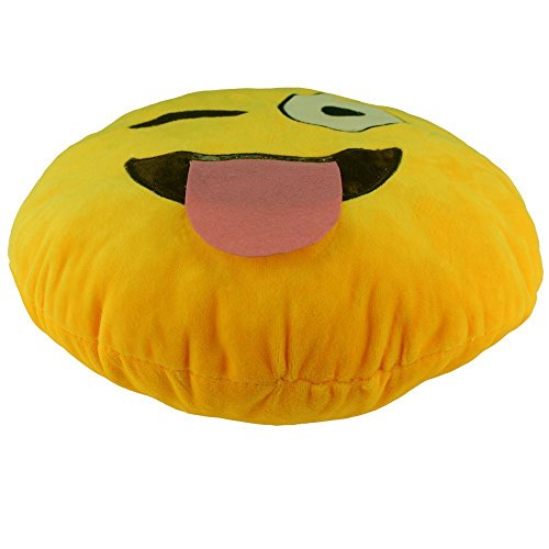 YINGGG-Cute-Emoji-Plush-Pillow-Round-Cushion-Toy-Gift-for-FriendsChildren