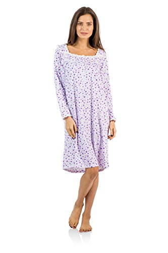 Casual Nightswomens Elegant Nightgown Long Sleeve Sleepwear Night