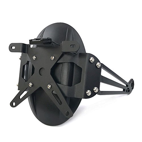 FATExpress Motorcycle Billet Aluminum Black Rear Mudguard Tire Hugger Mud Guards Fender with License Plate Bracket Holder for KTM Duke 390 RC 200 2015 2016 2017 15-17