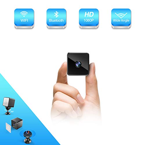 Bluetooth Mini Spy Cameras Hidden WiFi,MHDYT Wireless HD 1080P Portable Small Home Nanny Cam with Bluetooth Speaker,Motion Detection and Night Vision,Indoor/Outdoor Tiny IP Security Video Camera