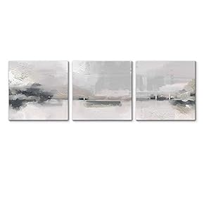 3 Panel Teal Blue Abstract Pictures Home Wall...