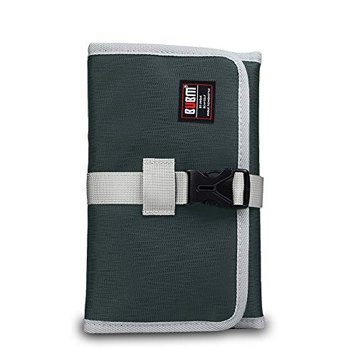 Travel Organizer, BUBM Cable Bag/USB Drive Shuttle Case/Electronics Accessory Organizer-Olive Green - Thumbnail 6