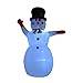 HOMCOM Waving Snowman Indoor/Outdoor LED Inflatable Holiday Christmas Yard Decoration, 8', Multicolor