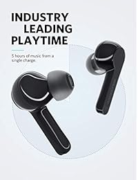 Soundcore Anker Liberty Air True Wireless Auriculares con funda de carga, Bluetooth 5, 20 horas de duración de la batería, auriculares de control táctil, sonido mejorado de grafeno, micrófonos con cancelación de ruido y ajuste seguro S