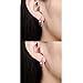 20mm Hoop Earrings, Maxilei Rose Gold Plated, Platinum Plating CZ Rhinestone Crystal Sensitive Earrings for Women Girls