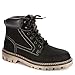 AM Shoes Mens Leather Plain Toe Lace Up Boot Shoes