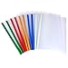 Shappy 10 Pieces Transparent File Folder Sliding Bar Report Covers for A4 Report Display Cover Organizer Binder, 5 Color
