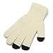 IT'S RIDIC! Warm Knitted Stretch touchscreen/texting winter gloves with a soft texture. Just thick enough to not be bulky. Off-White