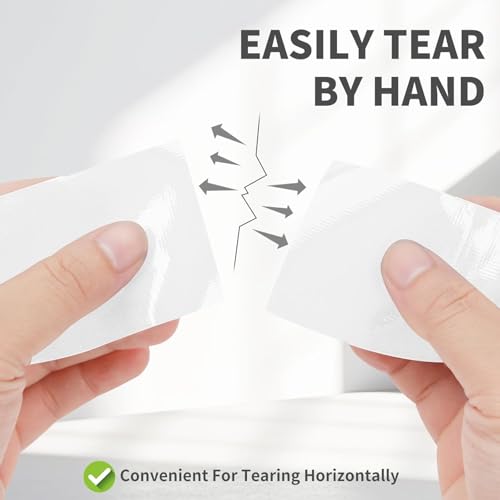 2 Roll White Duct Tape Heavy Duty Waterproof, 7.5 Mils Thickness Strong Adhesive Sticky, No Residue, Easy Tear by Hand for Home Repairs Indoor Outdoor Crafts Packing HVAC (White, 5cm*10m)