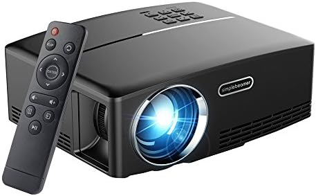 OAKLETREA Projector,1800 Lumens Multimedia LED Video Projector Support HD 1080P HDMI USB SD Card VGA AV for Home Theater Cinema Movie Entertainment Games Parties with Free 3D 4K HDMI Cable