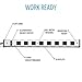 V7 PWS2308-1N 8-Outlet Horizontal Industrial Metal Power Strip 125V, 15A, 12-ft. Cord, 5-15R