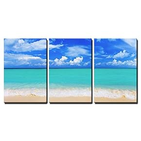 Word Paradise on Beach Concept Travel Background x3 Panels