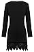 Creti Women's Long Sleeve Casual Loose Tunic Tops A-line Lace Stitching T-Shirt Dress
