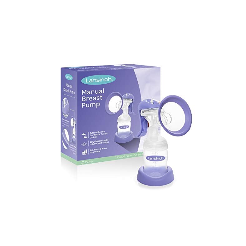 Lansinoh Manual Breast Pump, Hand Pump for Breastfeeding