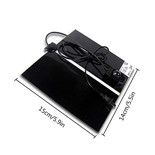 Reptile Heating Pad with Temperature Control, AUOKER Adjustable 5W Heat Mat for Reptiles Lizard, Gecko, Turtle, Hermit Crab, Tortoise, Snakes, Spider, Mammals -Safety Turtle Aquarium Terrarium Heater