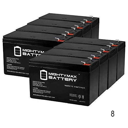 Mighty Max Battery 12V 7Ah Replacement for Tripp Lite SMART700USB, SMART750SLT - 8 Pack Brand Product