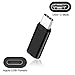 USB-C Adapter, iOS Cable (Female) to USB Type C (Male) - Data Sync and Charging Adapter for Galaxy Note 9 Pixel 3 and More (Pack of 2, Not for Earbud and Quick Charger) - Black