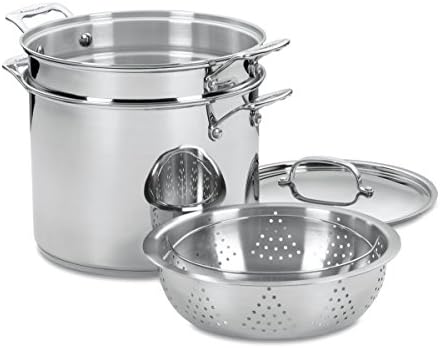 Fohome Classic Stainless 4-Piece 12-Quart Pasta/Steamer Set