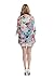 Women's Floral Chiffon Kimono Top - Ladies Sheer Flower 3/4 Sleeves Beach Cover Up for Bikini,Beachwear and Cardigan(White&Red,XL)