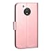 Moto E4 Plus Case for Girls, 2017 Motorola Moto E Plus 4th Generation Flip Cover, Tekcoo Luxury PU Leather [Rose Gold] Wallet ID Cash Credit Card Slots Holder Clutch Carrying Cases & Kickstand