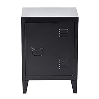 HouseinBox Low Standing Locker Organizer Side End Table Office File Storage Metal Cabinet Cupboard Unit Detachable 4 Legs,Size:15.9