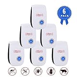 Ultrasonic Vermin Repeller - 2019 Newest Electronic Vermin Control Ultrasonic Repellent Indoor Plug , Non-toxic for Humans & Pets, Best Indoor Vermin Control Device, 6 Packs