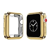 top4cus Environmental Soft Flexible TPU Anti-Scratch Lightweight Protective 42mm Iwatch Case Compatible Apple Watch Series 5 Series 4 Series 3 Series 2 Series 1 - Gold