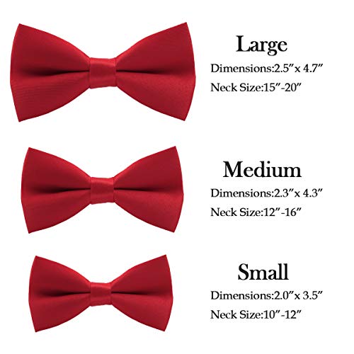 image for Wirarpa Mens Classic Pre-tied Bow Ties Formal Solid Tuxedo Adjustable 
