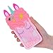 Mulafnxal Quicksand Unicorn Case for iPhone 7 8 Plus +,Soft Silicone 3D Cartoon Animal Cover,Kids Girls Cute Cool Bling Glitter Rubber Kawaii Character Fashion Cases Skin Protector for iPhone7 8Plus