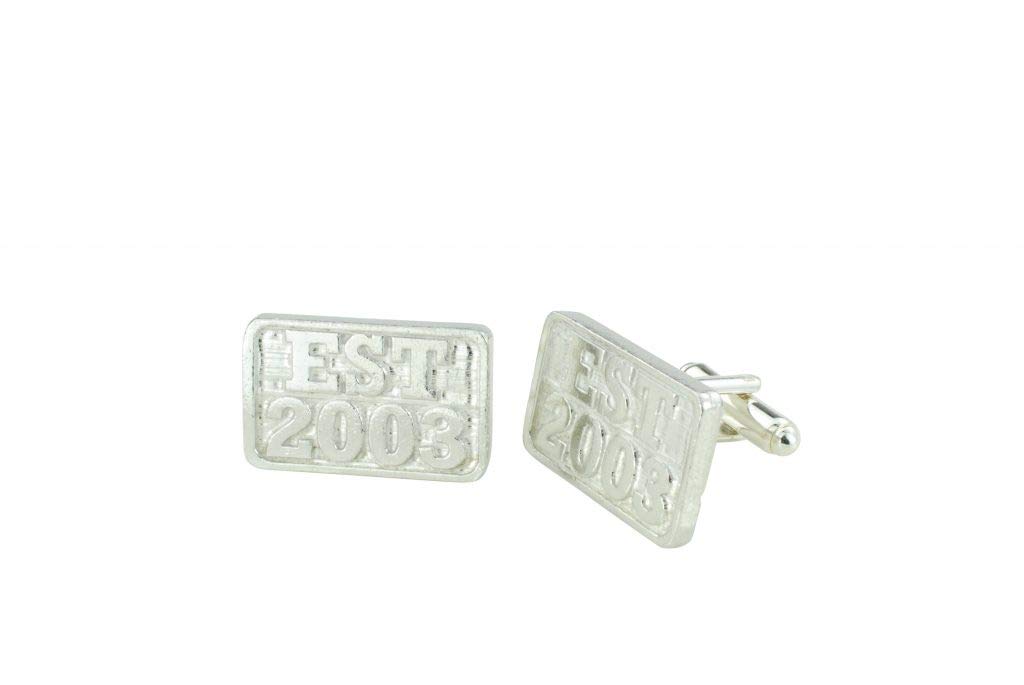 Establised Year 2003 EST Anniversary Cufflinks