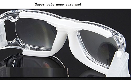 Lorsoul Unisex Outdoor Sports Goggles Safety Protective Glasses Eyewear with Anti-fog Lens & Adjustable Strap for Cycling Basketball Football Hockey Rugby (SAN Antonio Black) - Thumbnail 4