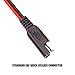 MOTOPOWER MP68996A 5FT 12V Cigarette Lighter Plug to SAE Quick Release Adapter Extension Charging Cable with Fuse and LED Light
