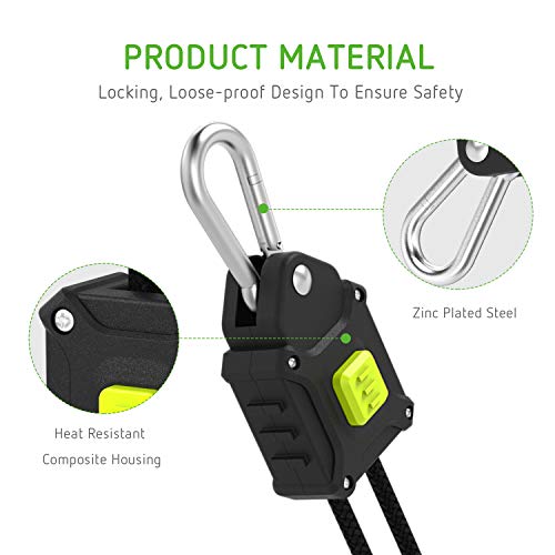image for VIVOSUN 1-Pair 1/8 inch Rope Hanger Improved Design, More Convenience 