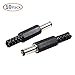 Conwork 10-Pack DC Socket Male Barrel Jack 5.5mm x 2.5mm Solder On DIY Custom Power Plug Adapter
