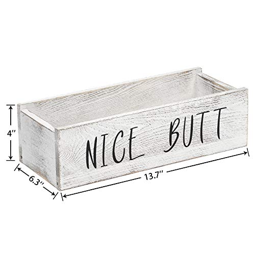 image for TIMEYARD Nice Butt Bathroom Decor Box - Toilet Paper Holder - Farmhous